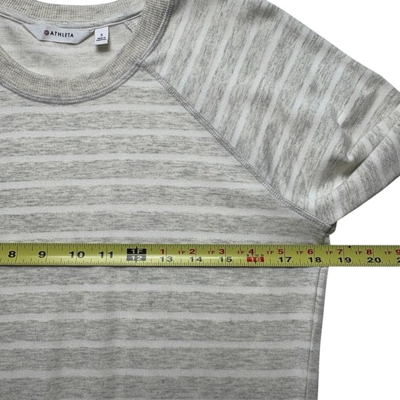Athleta Gray Striped Criss Cross Sweatshirt Dress Size S Modal Blend Lightweight - Picture 6 of 12